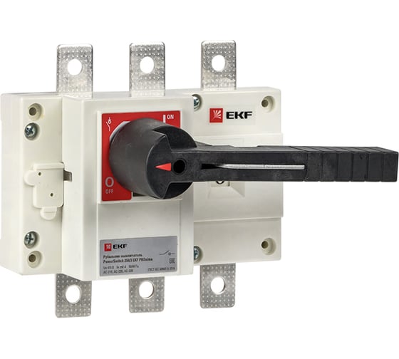 Изображение товара Рубильник-выключатель EKF 250A 3P с рукояткой PowerSwitch PROxima psds-250-3