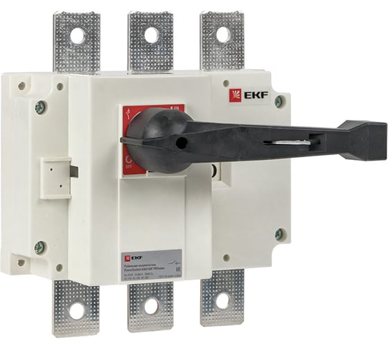 Изображение товара Рубильник-выключатель EKF 630A 3P с рукояткой PowerSwitch PROxima psds-630-3