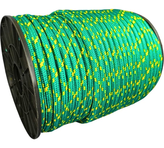 Изображение товара Плетеный полипропиленовый шнур ООО Оптхозторг 12 мм, 100 м, зеленый 1126100