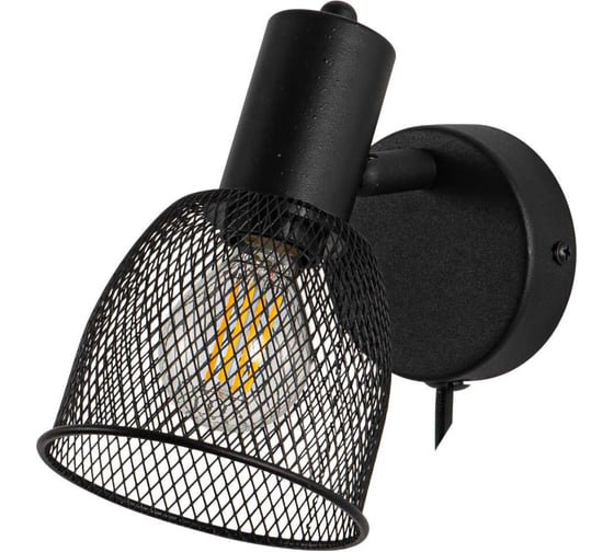 Изображение товара Бра De Fran Е14 220В 60Вт Grissell, черный, со шнуром и выключателем B-1114