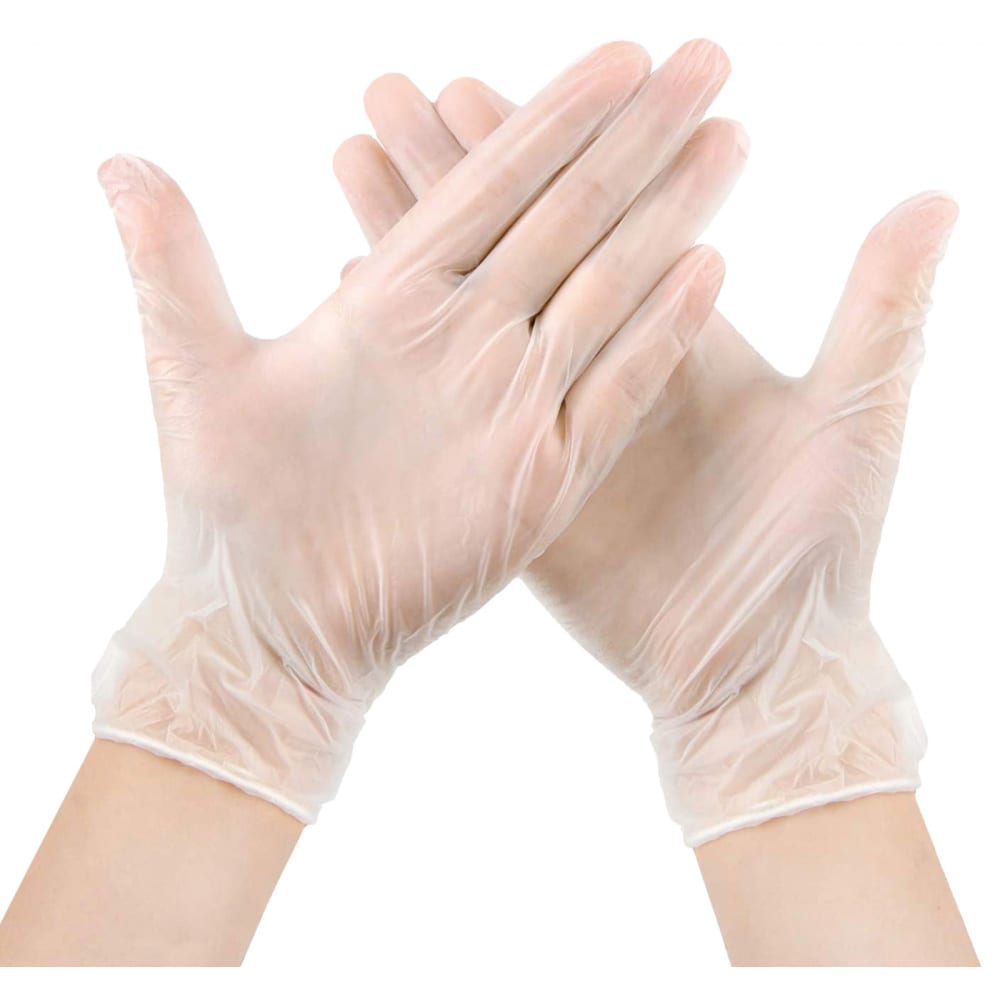 Виниловые хозяйственные перчатки ЛЕТО перчатки виниловые одноразовые b