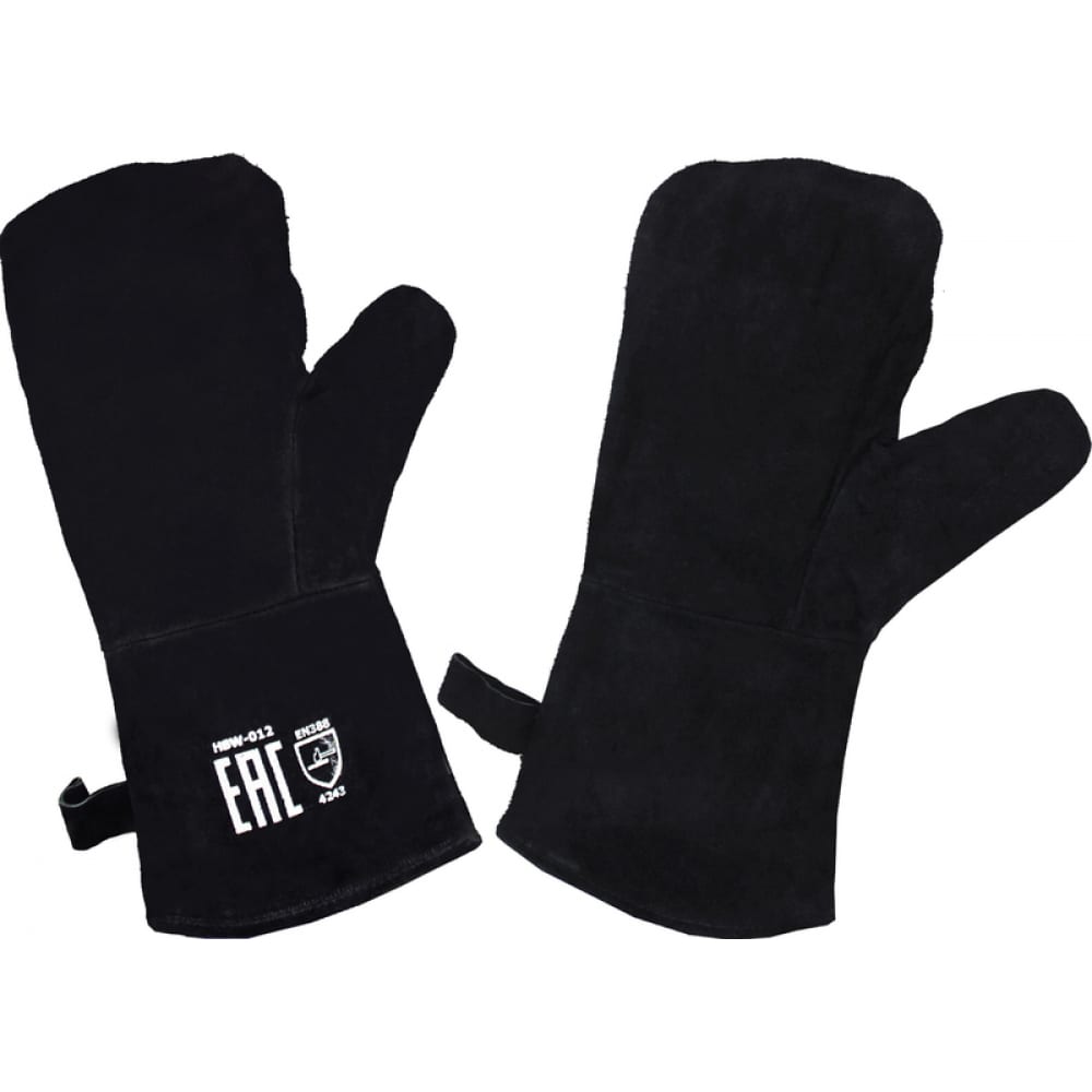 Спилковые двупалые рукавицы сварщика Optima, размер универсальный HBW-012 ТРЭК - фото 1