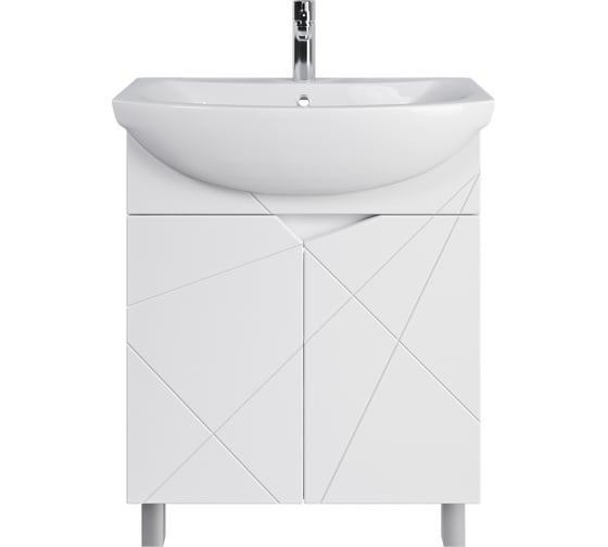 Изображение товара Комплект Sanstar напольная тумба Каскад 70, мебельный умывальник Балтика 70 267.1-1.4.1.К