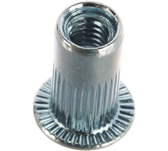 Изображение товара Заклепка-гайка ЦКИ М10x22 Плоская, Рифл. Удл. СТ. Ц REX под пакет 3.5-6.0мм 10 шт 6201407