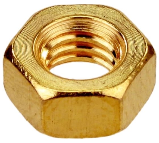 Изображение товара Гайка ЦКИ DIN934 М 5 шестигранная ЛАТ. SW 8.0 аналог ГОСТ 5915-70 25 шт 6394207