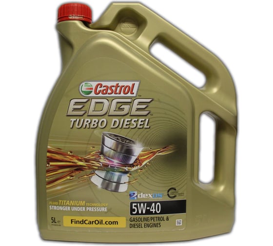 Изображение товара Моторное масло Castrol EDGE TURBO DIESEL 5W-40 (5л), (Германия) 157B1D