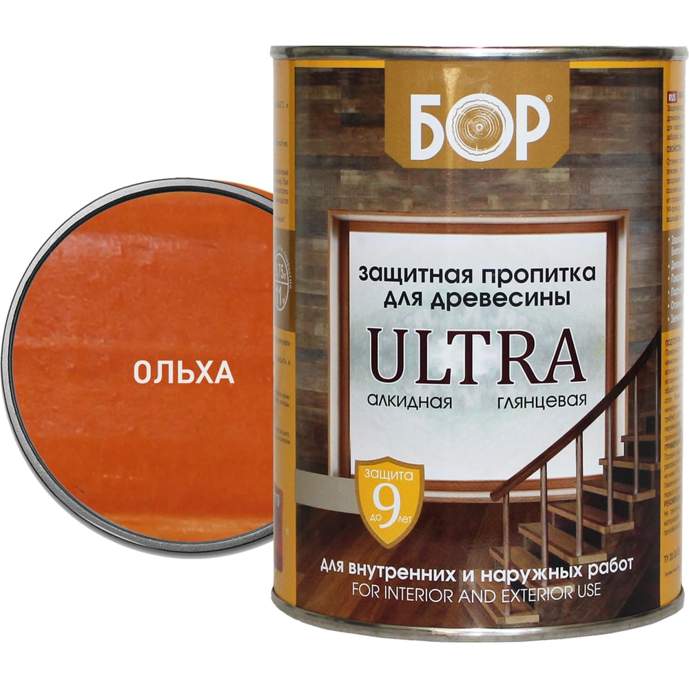Изображение товара Защитная пропитка для дерева Бор Ultra ольха 8 кг