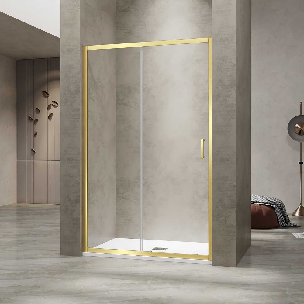 Изображение товара Душевая дверь RGW 150*195 Golden Brushed стекло 6 мм раздвижная EasyClean