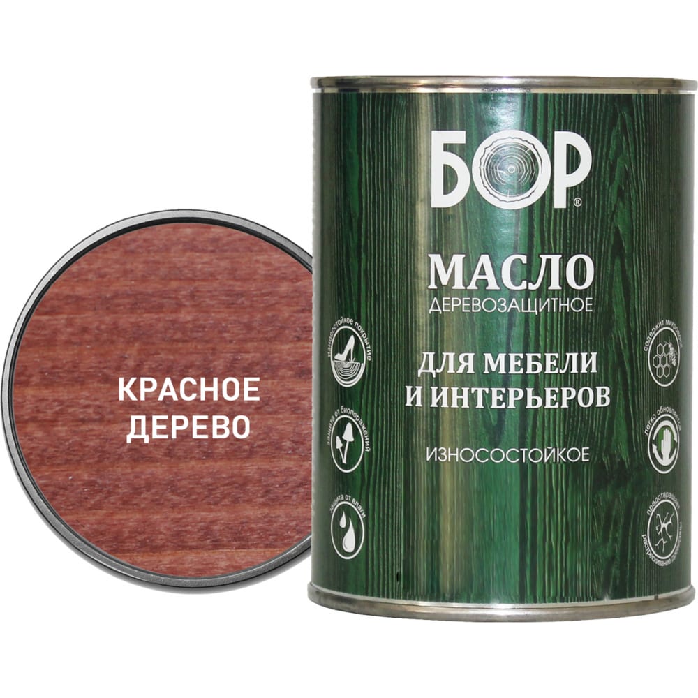 Деревозащитное масло для мебели и интерьеров Бор деревозащитное масло новбытхим