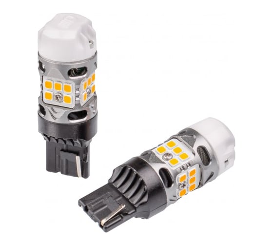 Изображение товара Светодиодная лампа Optima Light 7440 Optima Premium LED ОНИКС, YELLOW, 1000Lm, CAN, 12V, (W21W), комплект 2 шт O-7440-CAN-Y