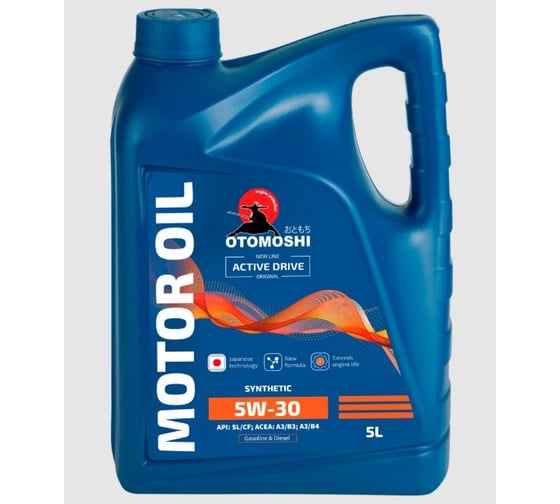Изображение товара Моторное масло Otomoshi ACTIVE DRIVE 5W-30 SL/CF 5л MF221005