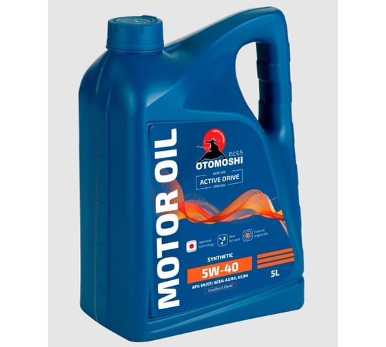 Изображение товара Моторное масло Otomoshi ACTIVE DRIVE 5W-40 SN/CF 5л MF220933