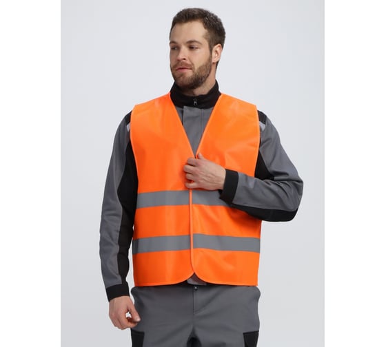 Изображение товара Жилет сигнальный ФАКЕЛ ProfLine Base ткань полиэфир, 100, оранжевый 87489532 87489532.003