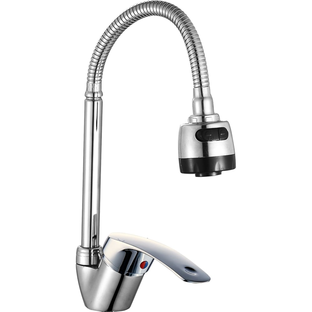 Изображение товара Смеситель для кухни шаровой с гибким изливом Антей 587024-ANT хром