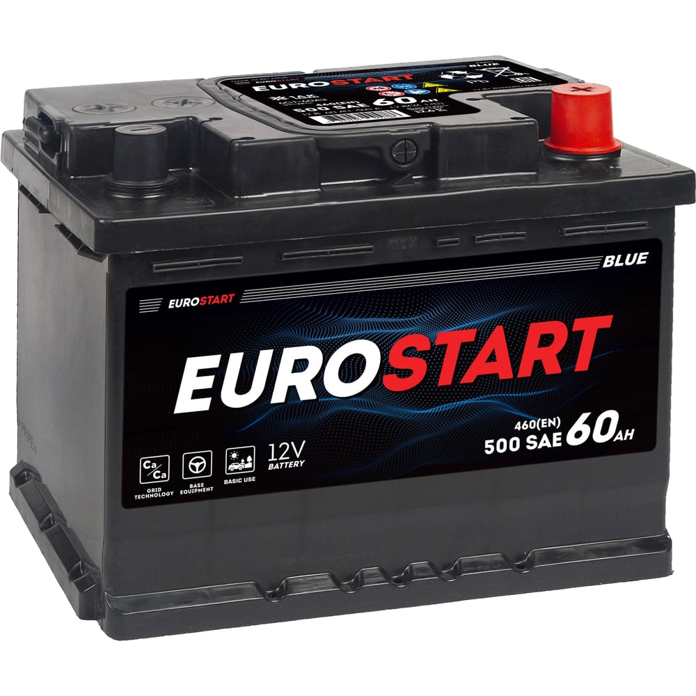 Изображение товара Аккумуляторная батарея EUROSTART Blue 60Ah L+ EB601 для автомобилей