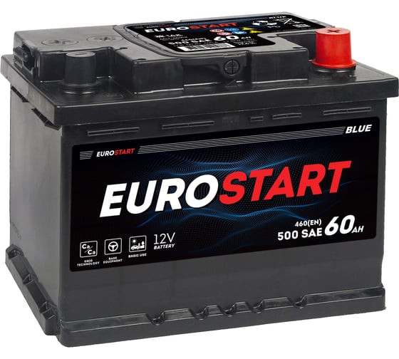 Изображение товара Аккумуляторная батарея EUROSTART Blue 60Ah R+ EB600