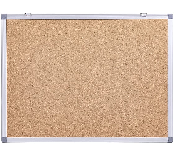 Изображение товара Доска пробковая HATBER 45x60 см кнопки в комплекте, 8 шт в упаковке 089156