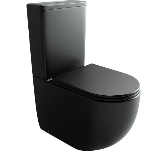 Изображение товара Напольная пристенная чаша унитаза Ceramicanova METROPOL смыв Торнадо цвет черный матовый CN4001T-BMB