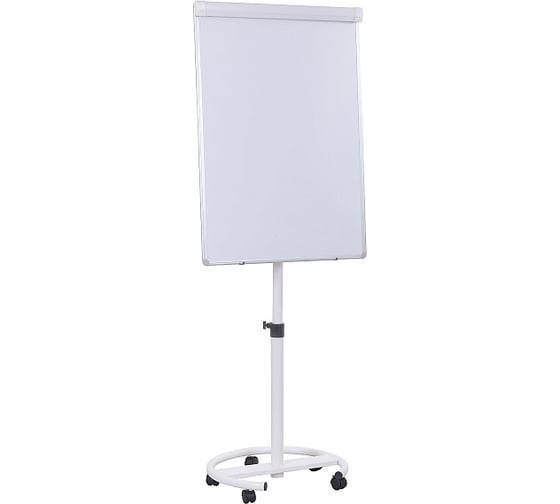 Изображение товара Флипчарт передвижной магнитно-маркерный HATBER 70x100 см с полочкой для аксессуаров, регулировка по высоте 089162