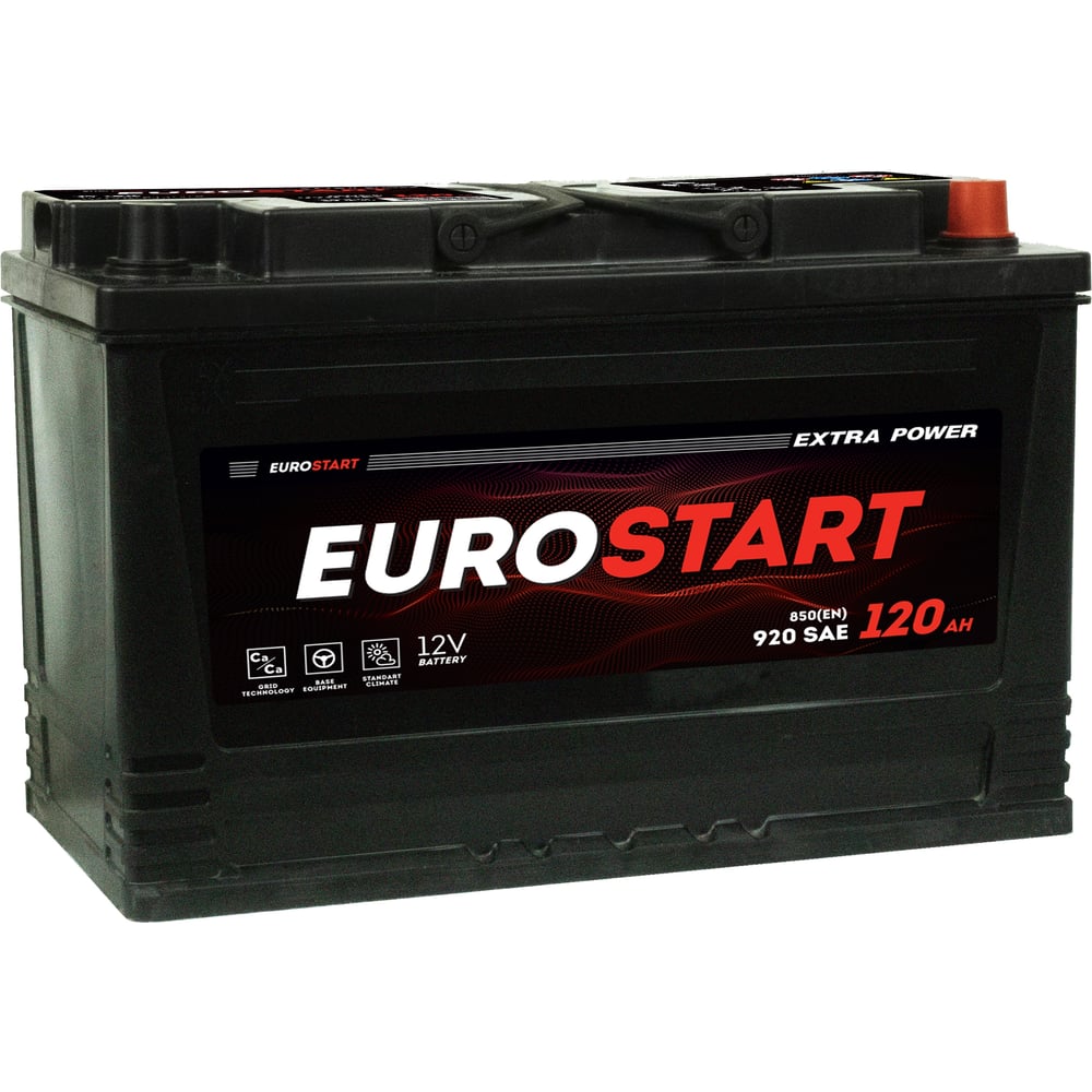 Изображение товара Аккумуляторная батарея EUROSTART Extra Power 120Ah R+ EUT1200