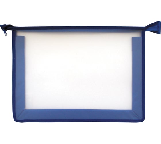 Изображение товара Папка для тетрадей ArtSpace 1 отделение, А4, прозрачная/синяя, пластик, на молнии ПТ850_3407