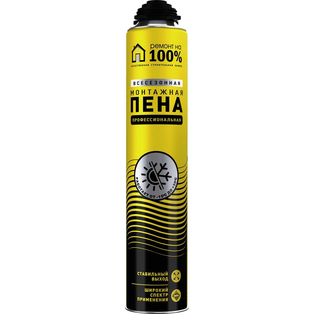 Изображение товара Всесезонная профессиональная монтажная пена RPGF45К 700 мл для утепления и герметизации