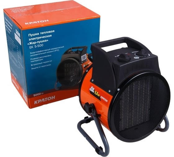 Изображение товара Электрическая тепловая пушка КРАТОН Жар-пушка ЕК 5-500 3 09 04 036