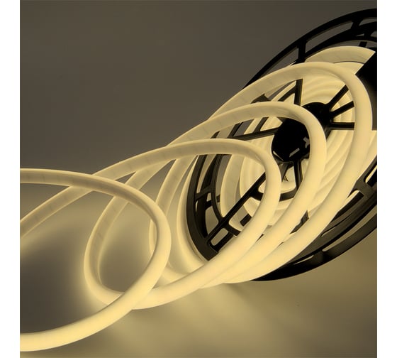 Изображение товара Светодиодная лента для бани и сауны (термолента) гибкий неон General Lighting Systems, GLS-2835-180-14.4-24-IP68-NTS-4, 5 метров, 14,4Вт/м, 24В, 180 диодов/м, 1200 Лм/м, IP68, 4000К - дневной белый свет 502171