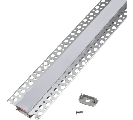 Изображение товара Профиль General Lighting Systems GAL-GLS-2000-14-61 белый (2м профиль + 2м рассеиватель + 2заглушки) 522801