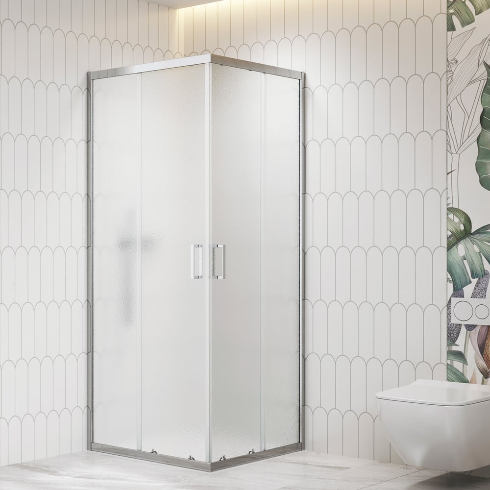 Изображение товара Душевой уголок RGW 90*90*195 CL-36 квадратный с прозрачным стеклом и хром профилем