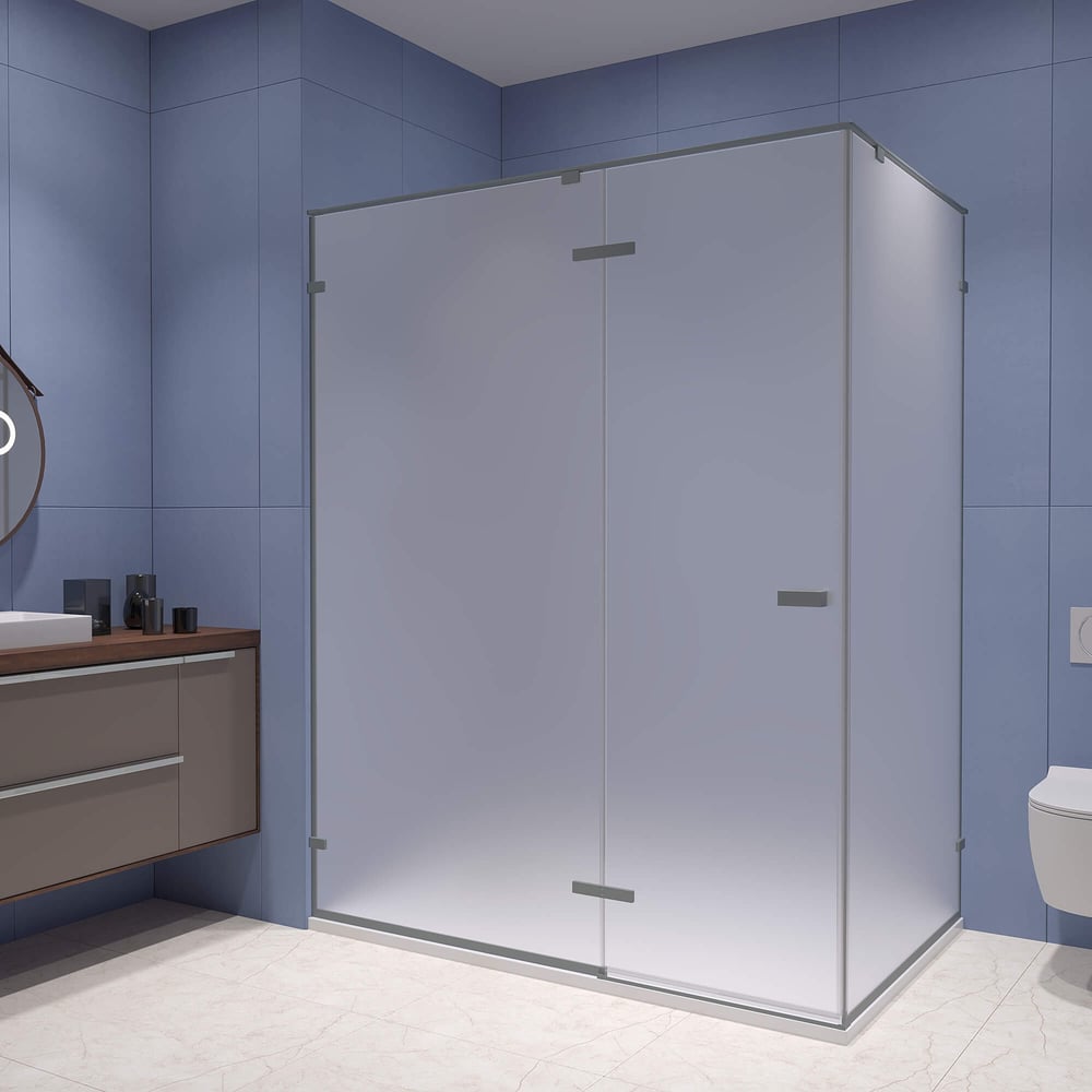 Изображение товара Душевой уголок RGW 120*100*200 SV-040-Gr прямоугольный серый матовый 8 мм