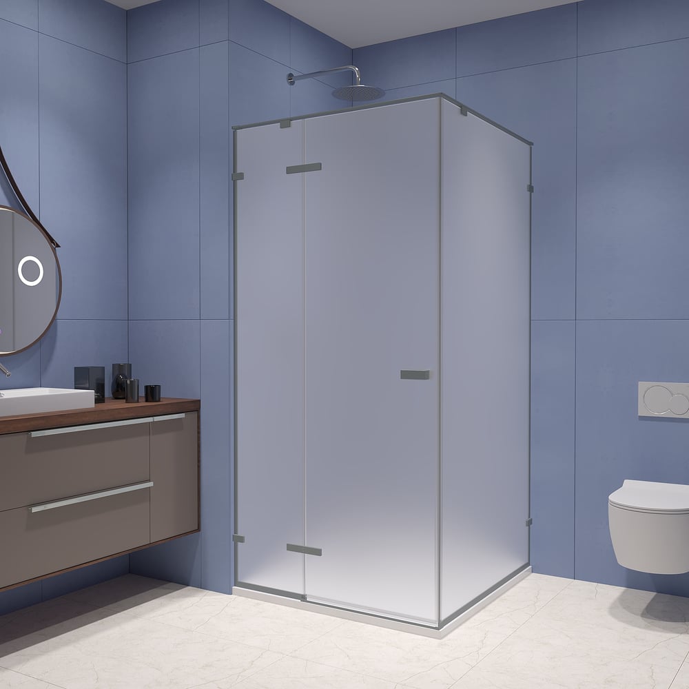 Изображение товара Душевой уголок RGW 100x100x200 с распашными дверями и матовым стеклом