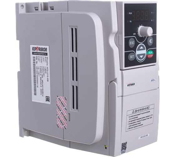 Изображение товара Преобразователь частоты KIPPRIBOR AFD-L015.43B 1,5кВт, 3х380В, 4,5А, артикул 00000094224