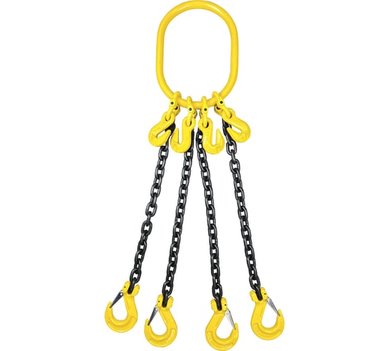 Изображение товара Цепной четырехветвевой строп ТамбовТехСнаб 4СЦ 11.0 т, 6 м, с укорачивающими крюками и с увеличенным звеном NORY032 (300x210) для автокрана 7930130726545