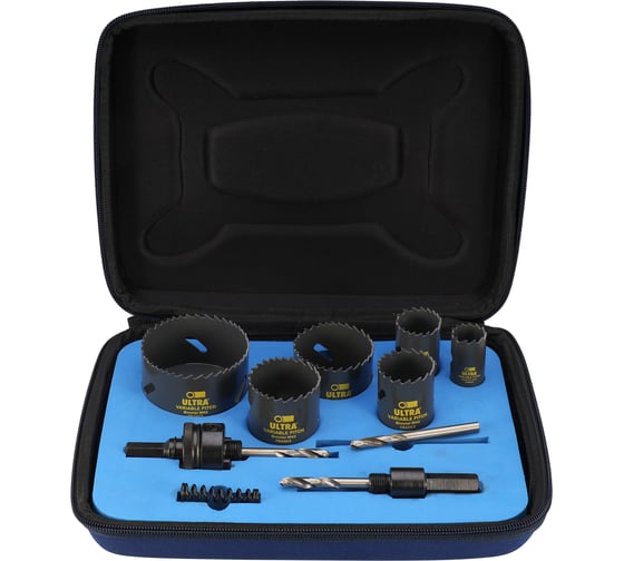 Изображение товара Набор коронок Ultra Bi-metall 22-68мм HSSE-Co8 10 предметов 4-6Tpi SC 3831R