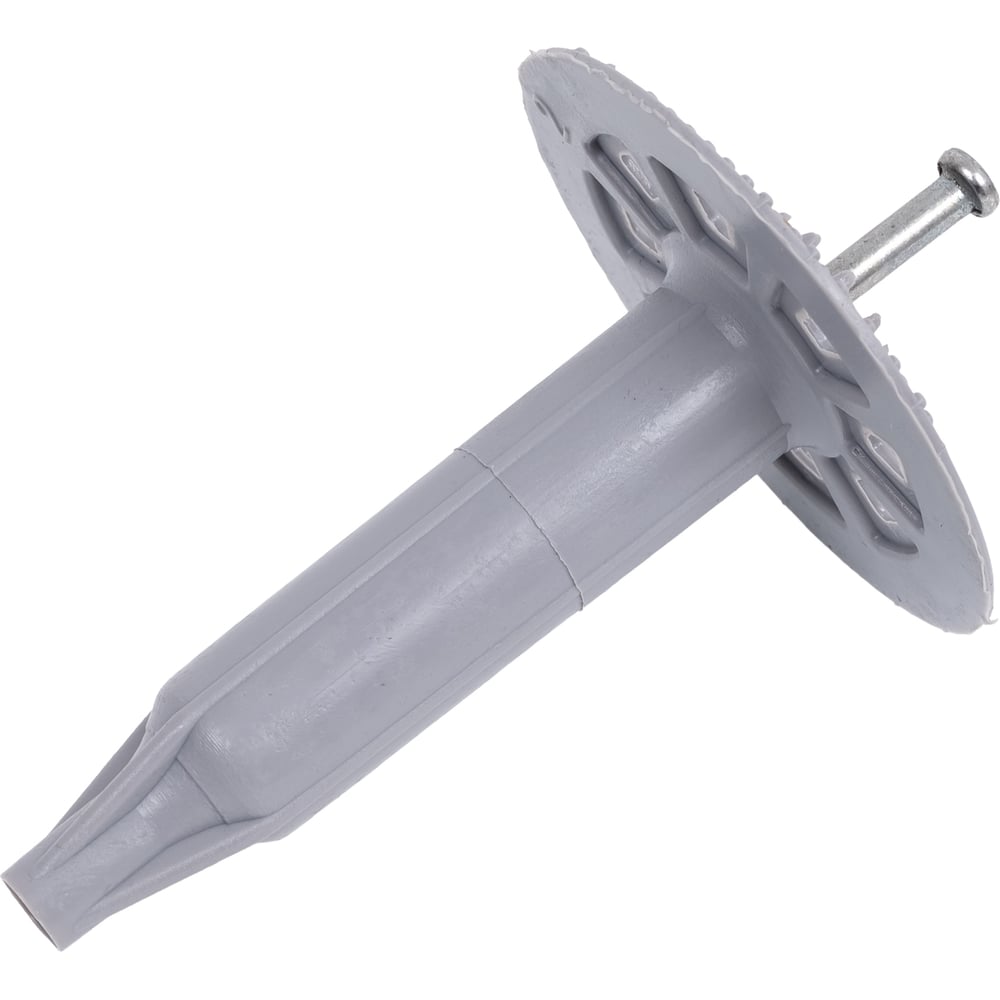 Изображение товара Тарельчатый дюбель с гвоздем для пенобетона GNG GNINR-080-6-LIP, 80 мм, 60 мм диаметр, 100 шт