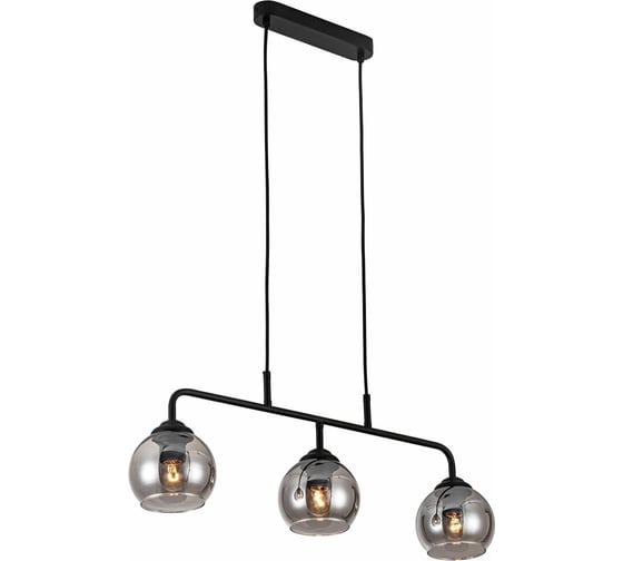 Изображение товара Люстра De Fran Е27 3x40Вт ВЕГА BK черный/стекло дым LP-4302