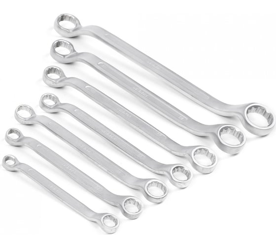 Изображение товара Набор двусторонних накидных ключей HORTZ 7 штук, 8-22 мм, сат.фин.HOR 116209