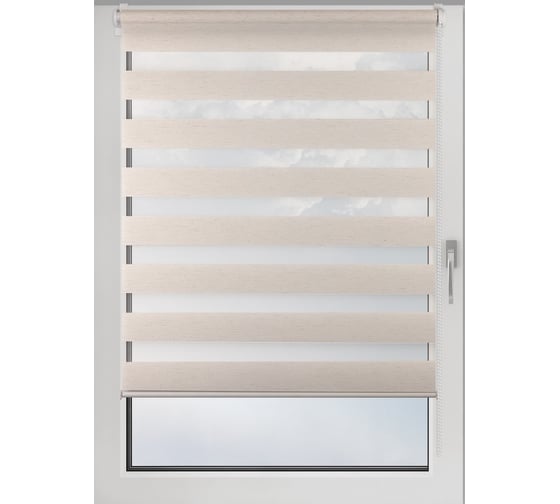 Изображение товара Рулонная штора PRAKTO Day&Night 40х160см натуральный лен 59971582