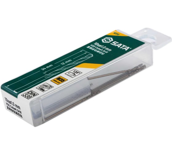 Изображение товара Сверло по металлу (кобальт 5%) SATA 4.5 мм, 10 шт 52345