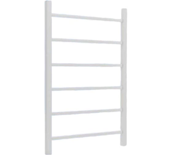 Изображение товара Полотенцесушитель стальной ТЕРМОДИЗАЙН Q Steel, лесенка, W=500, H=1000, 10 перекладин, 1/2в.р., белый бархат TDQSt004WV
