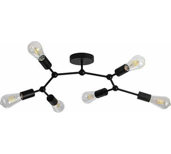 Изображение товара Люстра De Fran Е27 6x60Вт МАРТИН BK черный ML-00620