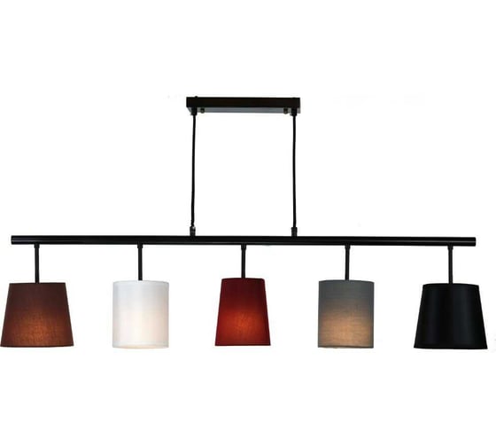 Изображение товара Люстра с абажуром De Fran E27 220В 5x60Вт ДАЛИЯ, черный+микс AP5-191-5 BK+MIX