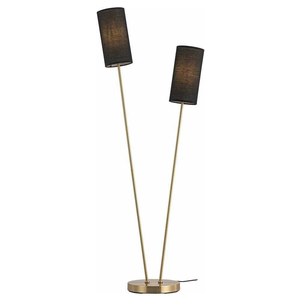 Изображение товара Торшер De Fran FPB-2717 с двумя лампами E27 в черном и золотом цвете