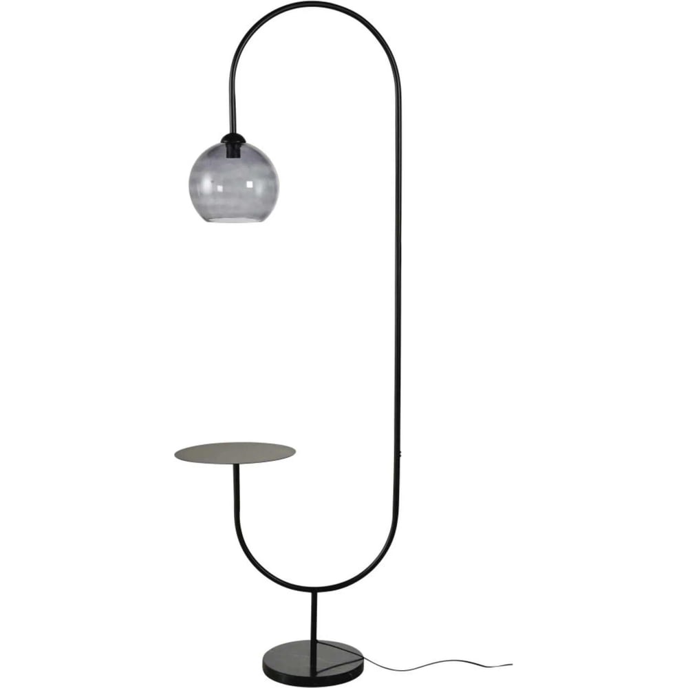 Изображение товара Торшер De Fran FPB-2704 E27 40Вт ТЕТА BK черный/стекло дым./стол DF03472