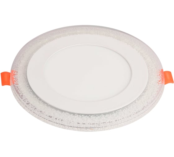 Изображение товара Светильник светодиодный встраиваемый De Fran 4000K SMD/ SMD 12Вт+4Вт 220В 1120Лм белый, стекло матовое, d190 DC003 WH