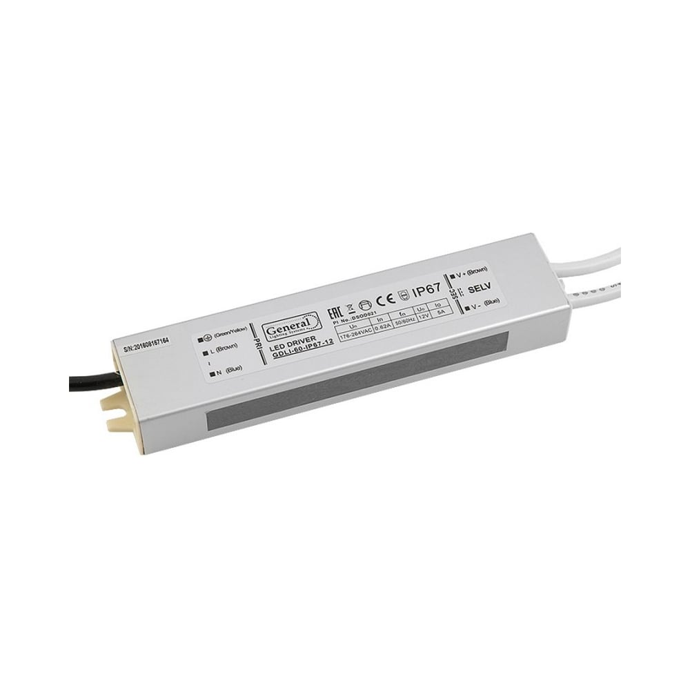 Изображение товара Драйвер светодиодный General Lighting Systems GDLI-60-IP67-24 60Вт IP67