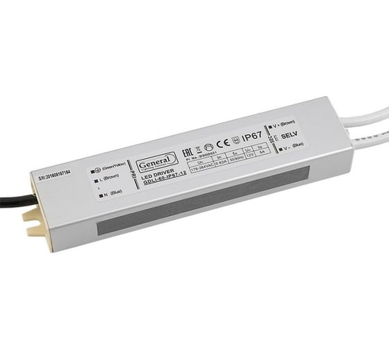 Изображение товара Драйвер светодиодный General Lighting Systems General GDLI-60-IP67-24 519125