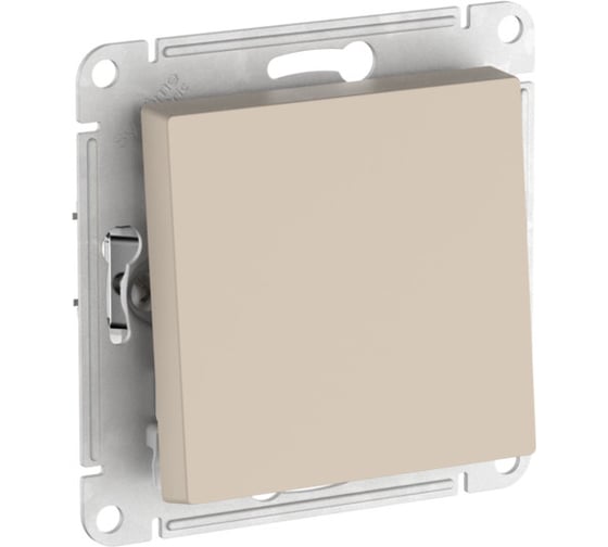 Изображение товара Механизм 1-клавишного выключателя Systeme Electric ATLASDESIGN сх.1, 10АХ, быстрозажимная клемма, песочный ATN001211S