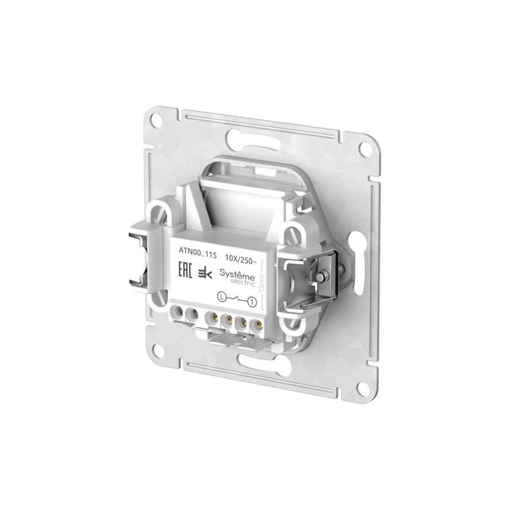 Изображение товара Механизм 1-клавишного выключателя Systeme Electric ATLASDESIGN, сх.1, 10 А, белый